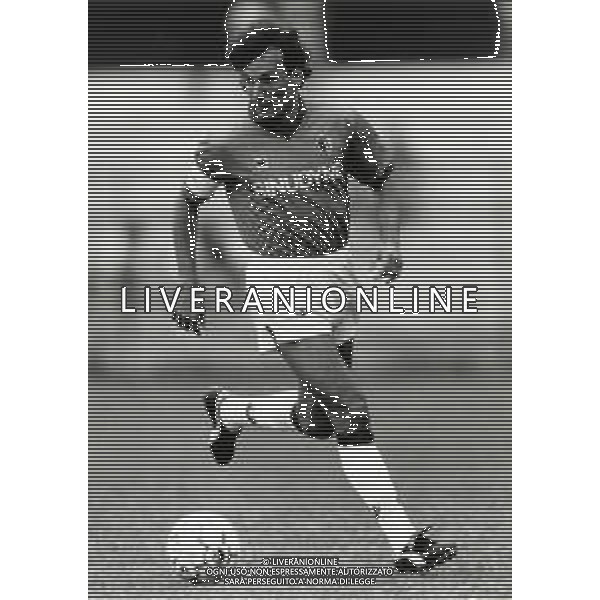 RETROSPETTIVA PIETRO MARIANI CALCIATORE NELLA FOTO PIETRO MARIANI CON LA MAGLIA DEL BOLOGNA CALCIO AG ALDO LIVERANI SAS