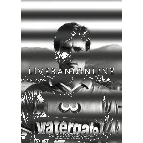 RETROSPETTIVA PIETRO MARIANI CALCIATORE NELLA FOTO PIETRO MARIANI CON LA MAGLIA DEL BRESCIA CALCIO AG ALDO LIVERANI SAS