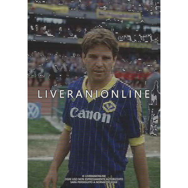 RETROSPETTIVA LUCIANO MARANGON CALCIATORE NELLAFOTO LUCIANO MARANGON CON LA MAGLIA DEL VERONA CALCIO NELL\'ANNO 1984 AG ALDO LIVERANI SAS