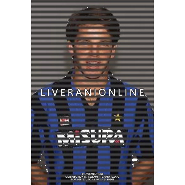 RETROSPETTIVA LUCIANO MARANGON CALCIATORE NELLAFOTO LUCIANO MARANGON CON LA MAGLIA DELL\'INTER NELL\'ANNO 1985-1986 AG ALDO LIVERANI SAS