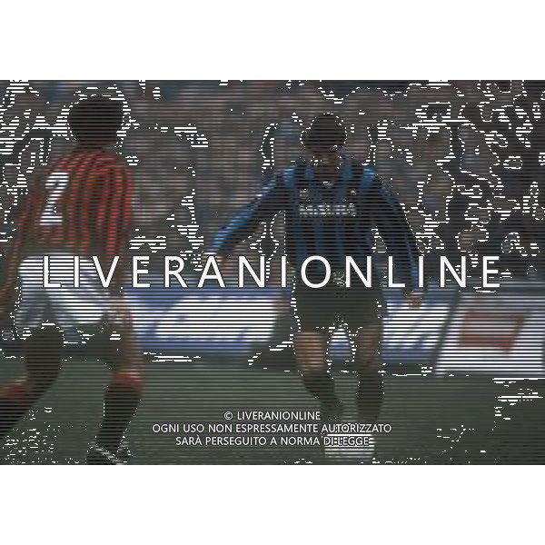RETROSPETTIVA LUCIANO MARANGON CALCIATORE NELLAFOTO LUCIANO MARANGON CON LA MAGLIA DELL\'INTER 1985-1986 AG ALDO LIVERANI SAS