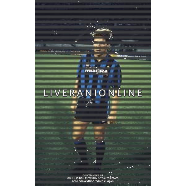 RETROSPETTIVA LUCIANO MARANGON CALCIATORE NELLAFOTO LUCIANO MARANGON CON LA MAGLIA DELL\'INTER 1985-1986 AG ALDO LIVERANI SAS