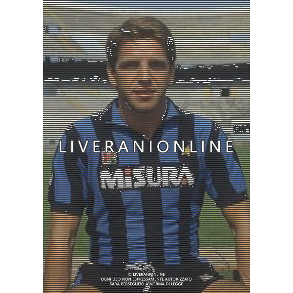 RETROSPETTIVA LUCIANO MARANGON CALCIATORE NELLAFOTO LUCIANO MARANGON CON LA MAGLIA DELL\'INTER 1985-1986 AG ALDO LIVERANI SAS