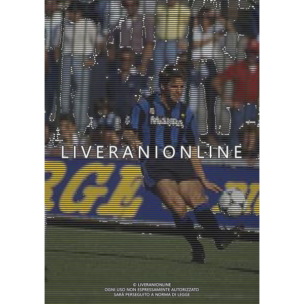 RETROSPETTIVA LUCIANO MARANGON CALCIATORE NELLAFOTO LUCIANO MARANGON CON LA MAGLIA DELL\'INTER 1985-1986 AG ALDO LIVERANI SAS