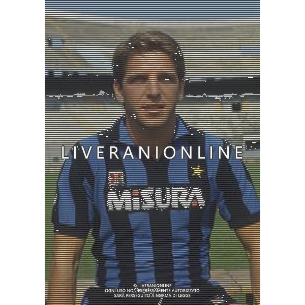 RETROSPETTIVA LUCIANO MARANGON CALCIATORE NELLAFOTO LUCIANO MARANGON CON LA MAGLIA DELL\'INTER 1985-1986 AG ALDO LIVERANI SAS