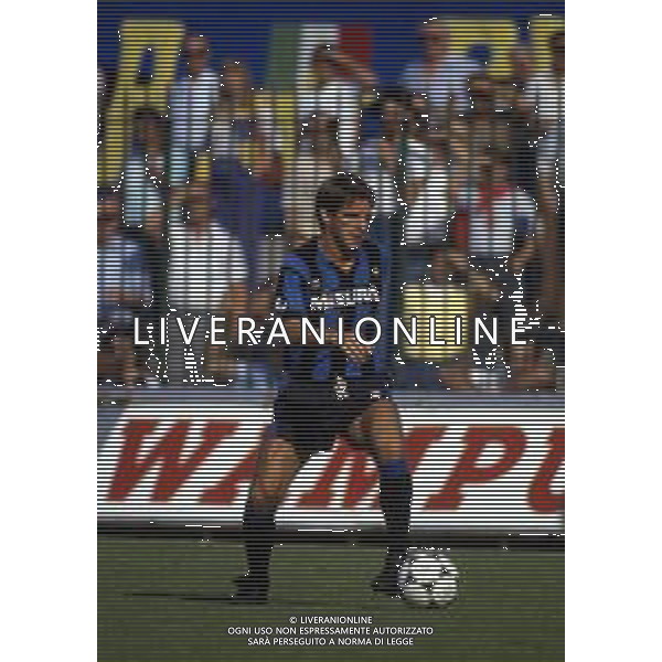 RETROSPETTIVA LUCIANO MARANGON CALCIATORE NELLAFOTO LUCIANO MARANGON CON LA MAGLIA DELL\'INTER 1985-1986 AG ALDO LIVERANI SAS