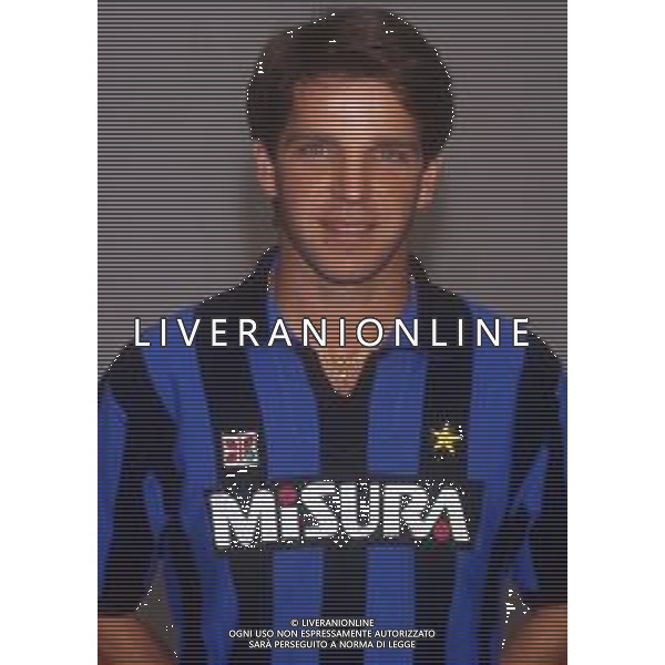 RETROSPETTIVA LUCIANO MARANGON CALCIATORE NELLAFOTO LUCIANO MARANGON CON LA MAGLIA DELL\'INTER 1985-1986 AG ALDO LIVERANI SAS