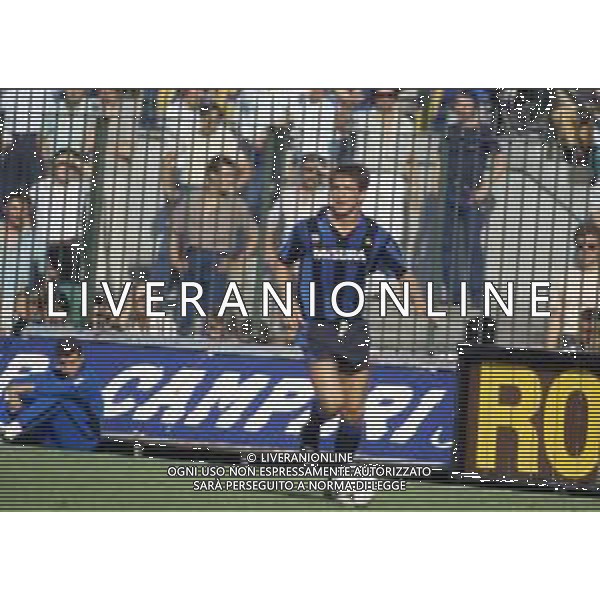 RETROSPETTIVA LUCIANO MARANGON CALCIATORE NELLAFOTO LUCIANO MARANGON CON LA MAGLIA DELL\'INTER 1985-1986 AG ALDO LIVERANI SAS