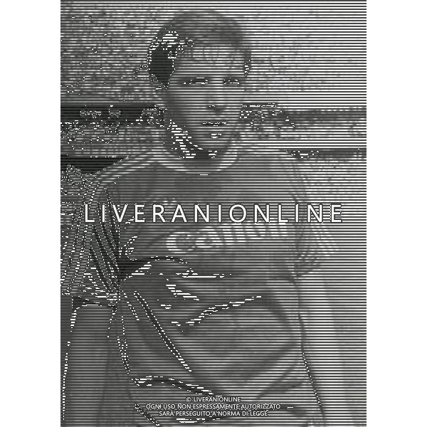 RETROSPETTIVA LUCIANO MARANGON CALCIATORE NELLAFOTO LUCIANO MARANGON CON LA MAGLIA DEL VERONA CALCIO AG ALDO LIVERANI SAS