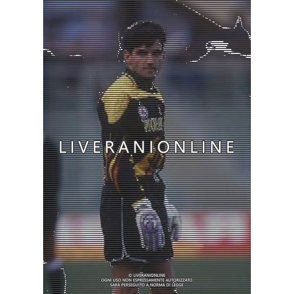 RETROSPETTIVA GIANMATTEO MAREGGINI CALCIATORE NELLA FOTO GIANMATTEO MAREGGINI CON LA MAGLIA DELLA FIORENTINA CALCIO AG ALDO LIVERANI SAS