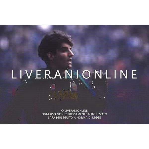 RETROSPETTIVA GIANMATTEO MAREGGINI CALCIATORE NELLA FOTO GIANMATTEO MAREGGINI CON LA MAGLIA DELLA FIORENTINA CALCIO AG ALDO LIVERANI SAS