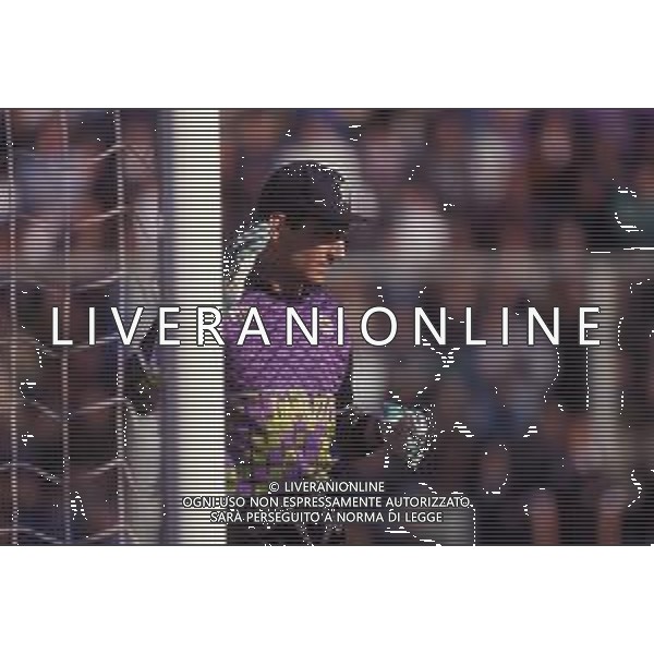 RETROSPETTIVA GIANMATTEO MAREGGINI CALCIATORE NELLA FOTO GIANMATTEO MAREGGINI CON LA MAGLIA DELLA FIORENTINA CALCIO AG ALDO LIVERANI SAS