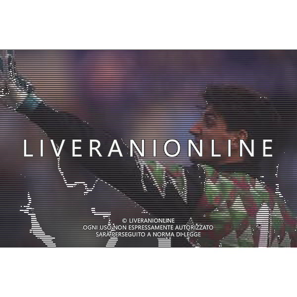 RETROSPETTIVA GIANMATTEO MAREGGINI CALCIATORE NELLA FOTO GIANMATTEO MAREGGINI CON LA MAGLIA DELLA FIORENTINA CALCIO AG ALDO LIVERANI SAS