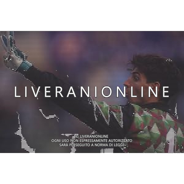 RETROSPETTIVA GIANMATTEO MAREGGINI CALCIATORE NELLA FOTO GIANMATTEO MAREGGINI CON LA MAGLIA DELLA FIORENTINA CALCIO AG ALDO LIVERANI SAS