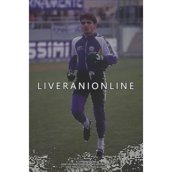RETROSPETTIVA GIANMATTEO MAREGGINI CALCIATORE NELLA FOTO GIANMATTEO MAREGGINI CON LA MAGLIA DELLA FIORENTINA CALCIO AG ALDO LIVERANI SAS