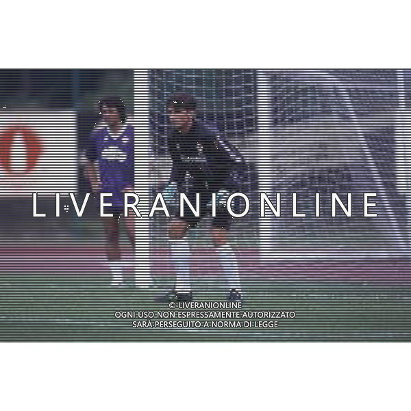 RETROSPETTIVA GIANMATTEO MAREGGINI CALCIATORE NELLA FOTO GIANMATTEO MAREGGINI CON LA MAGLIA DELLA FIORENTINA CALCIO AG ALDO LIVERANI SAS