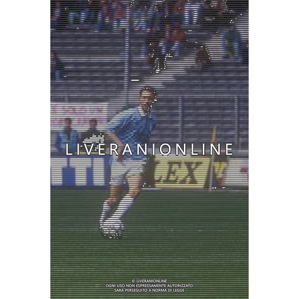 RETROSPETTIVA MARCOLIN DARIO CALCIATORE NELLA FOTO DARIO MARCOLIN CON LA MAGLIA DELLA LAZIO CALCIO AG ALDO LIVERANI SAS