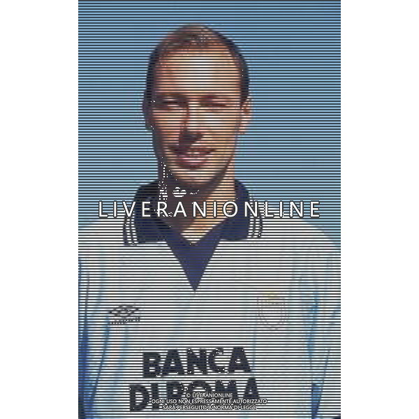 RETROSPETTIVA MARCOLIN DARIO CALCIATORE NELLA FOTO DARIO MARCOLIN CON LA MAGLIA DELLA LAZIO CALCIO AG ALDO LIVERANI SAS