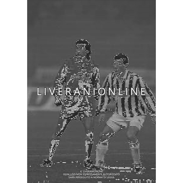 01-12-1994 TORINO COPPA ITALIA QUARTI DI FINALE ANDATA JUVENTUS ROMA 3-0 NELLA FOTO DANIEL FONSECA E CIRO FERRARA AG ALDO LIVERANI SAS