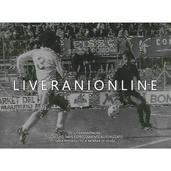 RETROSPETTIVA GIANCARLO CENTI CALCIATORE NELLA FOTO GIANCARLO CENTI CON LA MAGLIA DEL COMO CALCIO AG ALDO LIVERANI SAS