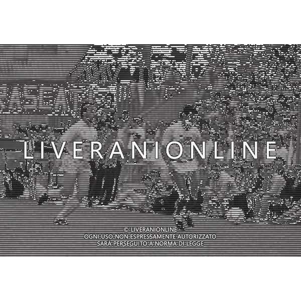 12-06-1988 PARMA CAMPIONATO DI CALCIO SERIE B PARMA LAZIO 1-1 NELLA FOTO DOMENICO CASO E PIERLUIGI DI GIA\' AG ALDO LIVERANI SAS