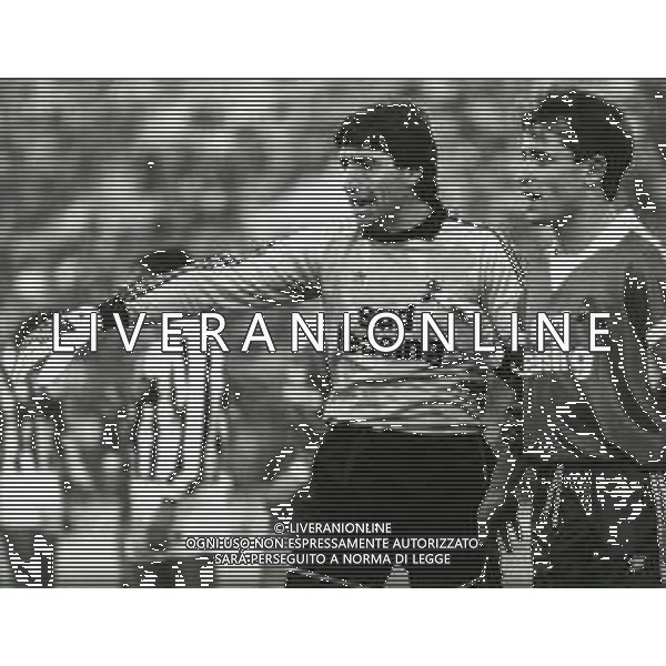RETROSPETTIVA MANNINI ALESSANDRO CALCIATORE NELLA FOTO ALESSANDRO MANNINI CON LA MAGLIA DEL BARI CALCIO AG ALDO LIVERANI SAS