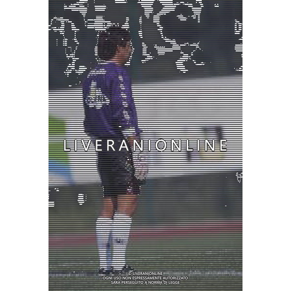 RETROSPETTIVA MANNINI ALESSANDRO CALCIATORE NELLA FOTO ALESSANDRO MANNINI CON LA MAGLIA DELLA FIORENTINA AG ALDO LIVERANI SAS