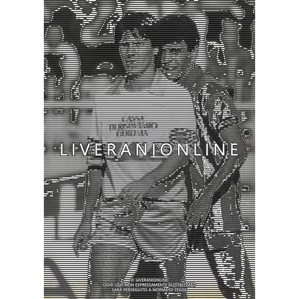 RETROSPETTIVA PAOLO MANDELLI CALCIATORE NELLA FOTO PAOLO MANDELLI CON LA MAGLIA DELLA LAZIO AG ALDO LIVERANI SAS