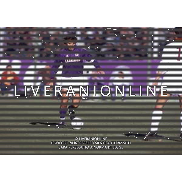 RETROSPETTIVA CELESTE PIN CALCIATORE NELLA FOTO CELESTE PIN CON LA MAGLIA DELLA FIORENTINA CALCIO AG ALDO LIVERANI SAS