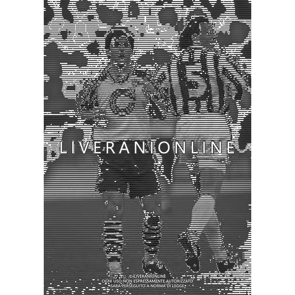 04-04-1995 MILANO SEMIFINALE DI ANDATA DI COPPA UEFA JUVENTUS -BORUSSIA DORTMUND 2-2 NELLA FOTO KARL HEINZ RIEDLE AG ALDO LIVERANISAS