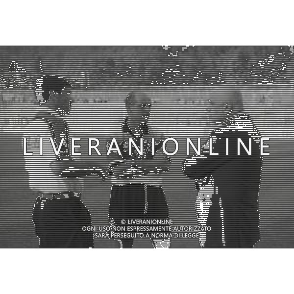 RETROSPETTIVA JOSE\' HERRERA ASSISTENTE TECNICO NELLA FOTO JOSE\' HERRERA ASSISTENTE TECNICO MILAN CALCIO CON VINCENZO PINCOLINI PREPARATORE ATLETICO E ADRIANO GALLIANI AMMINISTRATORE DELEGATO AC MILAN AG ALDO LIVERANI SAS