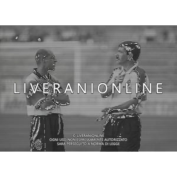 RETROSPETTIVA JOSE\' HERRERA ASSISTENTE TECNICO NELLA FOTO JOSE\' HERRERA ASSISTENTE TECNICO MILAN CALCIO CON VINCENZO PINCOLINI PREPARATORE ATLETICO AG ALDO LIVERANI SAS