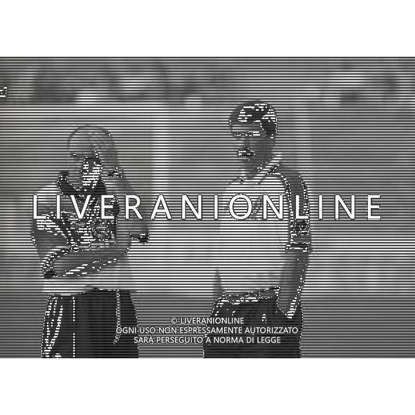 RETROSPETTIVA JOSE\' HERRERA ASSISTENTE TECNICO NELLA FOTO JOSE\' HERRERA ASSISTENTE TECNICO MILAN CALCIO CON VINCENZO PINCOLINI PREPARATORE ATLETICO AG ALDO LIVERANI SAS