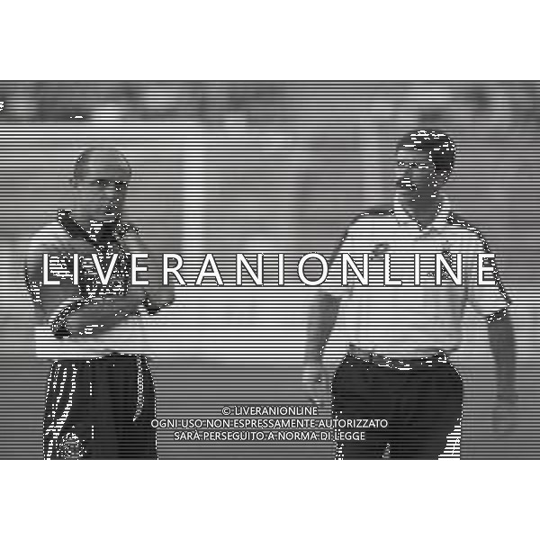 RETROSPETTIVA JOSE\' HERRERA ASSISTENTE TECNICO NELLA FOTO JOSE\' HERRERA ASSISTENTE TECNICO MILAN CALCIO CON VINCENZO PINCOLINI PREPARATORE ATLETICO AG ALDO LIVERANI SAS