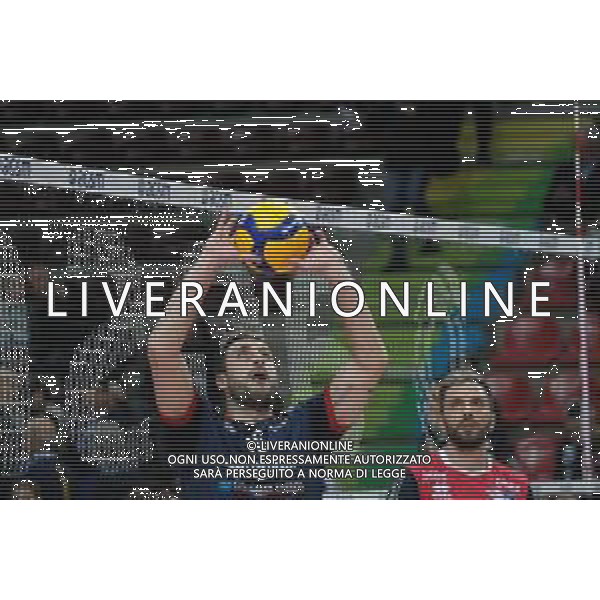 Volleyball Italian Serie A Men Superleague Championship 2019/2020 AGSM Forum‚Äã, Verona, Italy, 01 Jan 2020 Italian Volleyball Superlega Serie A season 2019/20 Photo showing: Matteo Paris (10) Gas Sales Piacenza©Roberto Tommasini - Alessio Marini / AGENZIA ALDO LIVERANI SAS