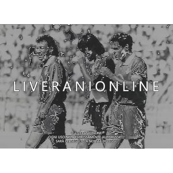 RETROSPETTIVA GIANPIERO PIOVANI CALCIATORE NELLA FOTO GIANPIERO PIOVANI CON LA MAGLIA DEL PIACENZA CALCIO NELL\'ANNO 1992-1993 AG ALDO LIVERANI SAS