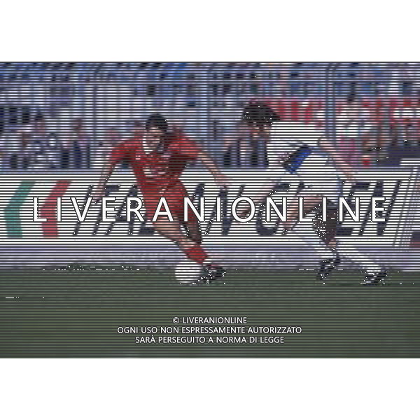 RETROSPETTIVA GIANPIERO PIOVANI CALCIATORE NELLA FOTO GIANPIERO PIOVANI CON LA MAGLIA DEL PIACENZA CALCIO NELL\'ANNO 1994 AG ALDO LIVERANI SAS