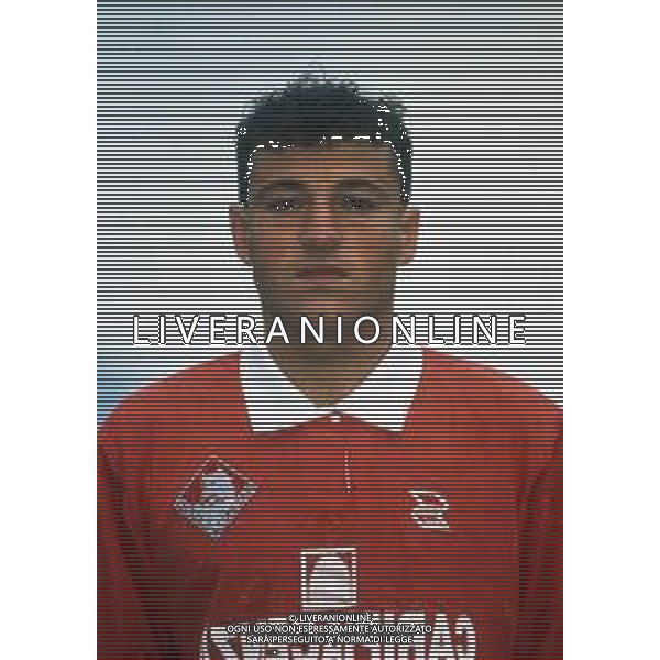 RETROSPETTIVA GIANPIERO PIOVANI CALCIATORE NELLA FOTO GIANPIERO PIOVANI CON LA MAGLIA DEL PIACENZA CALCIO AG ALDO LIVERANI SAS