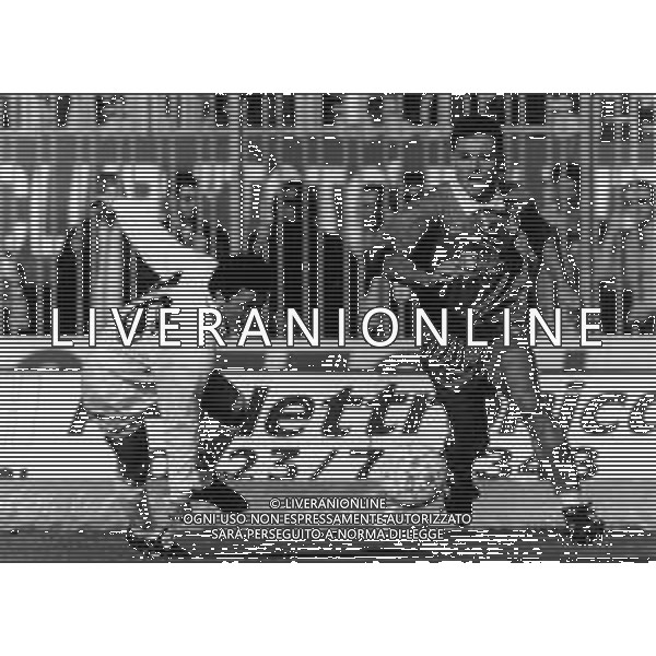 RETROSPETTIVA GIANPIERO PIOVANI CALCIATORE NELLA FOTO GIANPIERO PIOVANI CON LA MAGLIA DEL PIACENZA CALCIO AG ALDO LIVERANI SAS