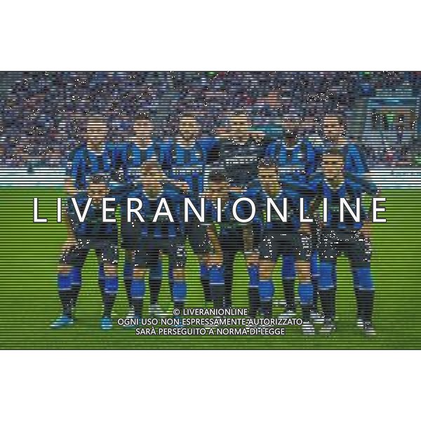 FC Internazionale players during italian soccer Serie A season 2019/20 of FC Internazionale - Photo credit Fabrizio Carabelli /LMEDIA / AGENZIA ALDO LIVERANI SAS