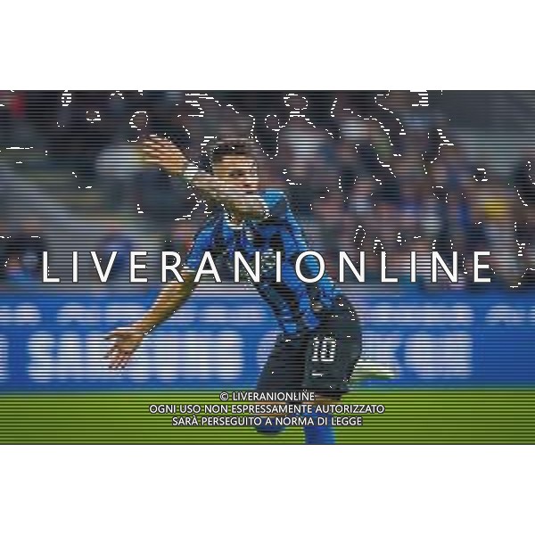 Lautaro Mart√≠nez of FC Internazionale during italian soccer Serie A season 2019/20 of FC Internazionale - Photo credit Fabrizio Carabelli /LMEDIA / AGENZIA ALDO LIVERANI SAS