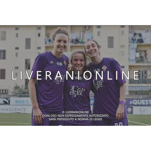 Campionato di Calcio Serie A Femminile 2019/2020 Florence, Italy, 01 Jan 2020 Fiorentina Women&#39;s Italian soccer Serie A season 2019/20 Photo showing: Ilaria Mauro (Fiorentina Women\'s), Paloma Lazaro (Fiorentina Women\'s) e Davina Philitjens (Fiorentina Women\'s)©Lisa Guglielmi - Alessio Marini / AGENZIA ALDO LIVERANI SAS