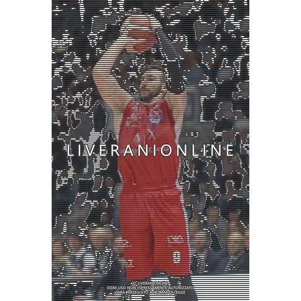 Campionato di Basket Serie A 2019/2020 Bologna, Italy, 01 Jan 2020 Italian Serie A Basketball Championship 2019/20 Photo showing: Riccardo Moraschini (AX Armani Exchange Milano)©Michele Nucci - Alessio Marini / AGENZIA ALDO LIVERANI SAS
