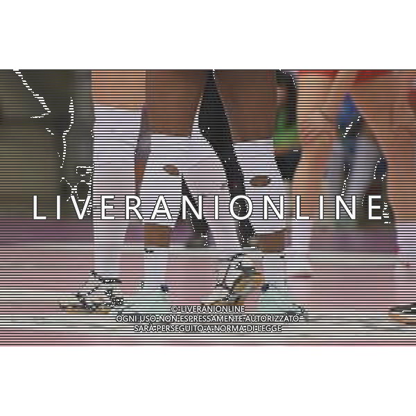 Campionato di Volley Serie A1 Femminile 2019/2020 Florence, Italy, 01 Jan 2020 Italian Volleyball Serie A1 Women season 2019/20 Photo showing: Particolare scarpe ginocchiere gambe volley©Filippo Tomasi - Alessio Marini / AGENZIA ALDO LIVERANI SAS