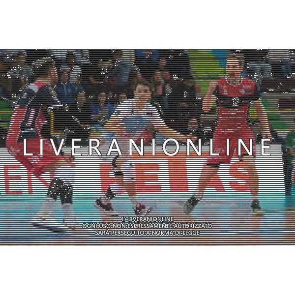 Campionato di Volley Superlega Serie A 2019/2020 AGSM Forum‚Äã, Verona, Italy, 01 Jan 2020 Italian Volleyball Superlega Serie A season 2019/20 Photo showing: Alexander Berger (12) Gas Sales Piacenza - Leonardo Scanferla (2) Gas Sales Piacenza©Michele Nucci - Alessio Marini / AGENZIA ALDO LIVERANI SAS
