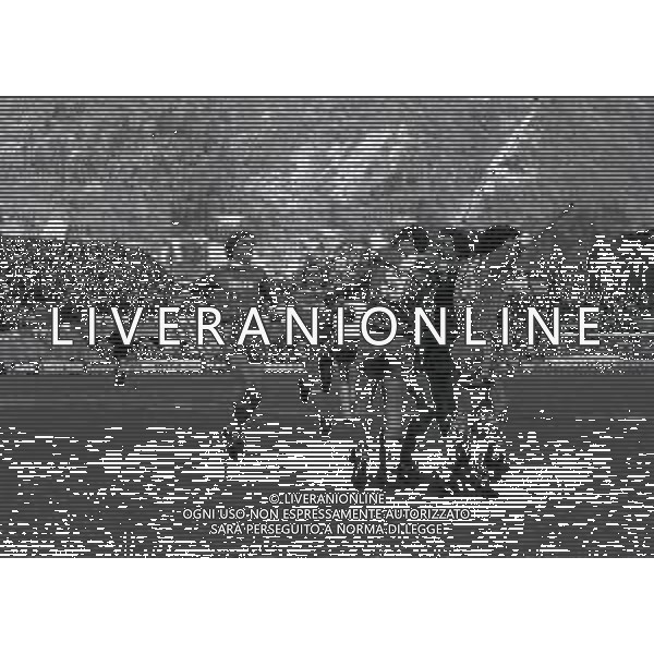 15-01-1984 COMO-CAMPIONATO DI CALCIO SERIE B COMO AREZZO 2-0 NELLA FOTO ABBRACCI GIOCATORI COMO DOPO IL GOAL AG ALDO LIVERANI SAS
