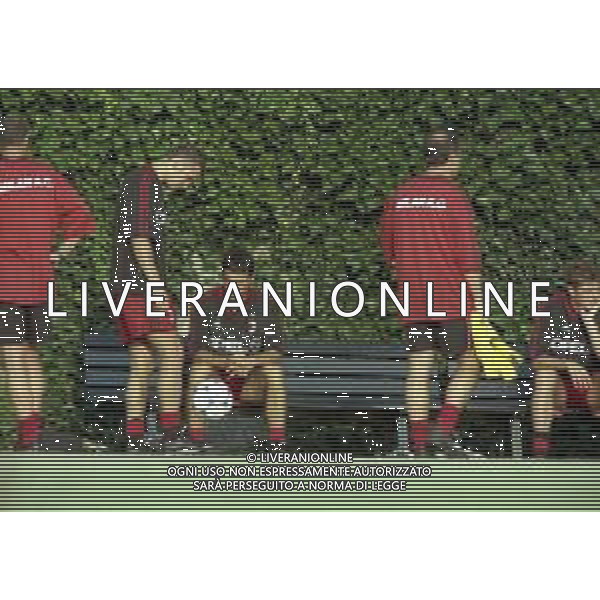 20-07-1999 MILANELLO ALLENAMENTO MILAN NELLA FOTO MAX TONETTO E Andriy Shevchenko AG ALDO LIVERANI SAS