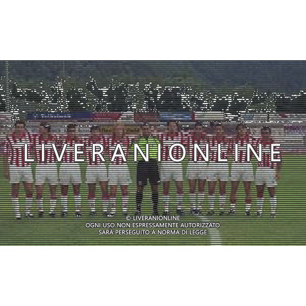 1999-2000 FORMAZIONE VICENZA CALCIO NELLA FOTO DA SINISTRA IN PIEDI LAMBERTO ZAULI-GIANNI COMANDINI-FIRMANI FABIO-ANTONIO BERNARDINI-PIERLUIGI BRIVIO-CHRISTIAN BUCCHI-GIACOMO DI CARA-STEFANO FATTORI-MASSIMO BEGHETTO-MARCO SCHENARDI AG ALDO LIVERANI SAS 