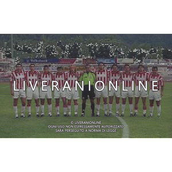 1999-2000 FORMAZIONE VICENZA CALCIO NELLA FOTO DA SINISTRA IN PIEDI LAMBERTO ZAULI-GIANNI COMANDINI-FIRMANI FABIO-ANTONIO BERNARDINI-PIERLUIGI BRIVIO-CHRISTIAN BUCCHI-GIACOMO DI CARA-STEFANO FATTORI-MASSIMO BEGHETTO-MARCO SCHENARDI AG ALDO LIVERANI SAS 