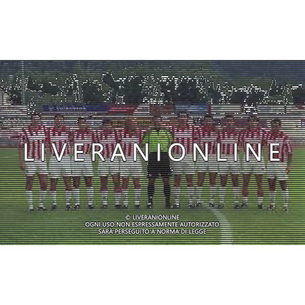 1999-2000 FORMAZIONE VICENZA CALCIO NELLA FOTO DA SINISTRA IN PIEDI LAMBERTO ZAULI-GIANNI COMANDINI-FIRMANI FABIO-ANTONIO BERNARDINI-PIERLUIGI BRIVIO-CHRISTIAN BUCCHI-GIACOMO DI CARA-STEFANO FATTORI-MASSIMO BEGHETTO-MARCO SCHENARDI AG ALDO LIVERANI SAS 